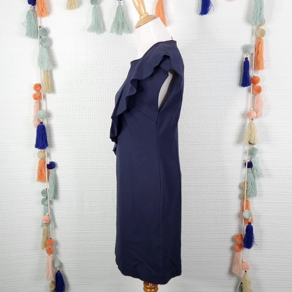 Banana Republic Knit Asymmetrical Ruffle Dress - Picture 6 of 8